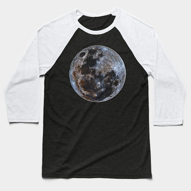 Space Moon Baseball T-Shirt by enchantingants